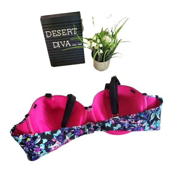 Coral Tropics by Apollo Swimwear Plus Size Bikini Top 2X - Picture 3 of 5